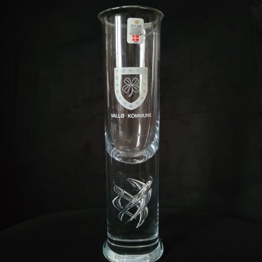 Vtg Holmegaard by Lütken "Vallo Kommune" High Life Wine /Drink /Champagne Glass